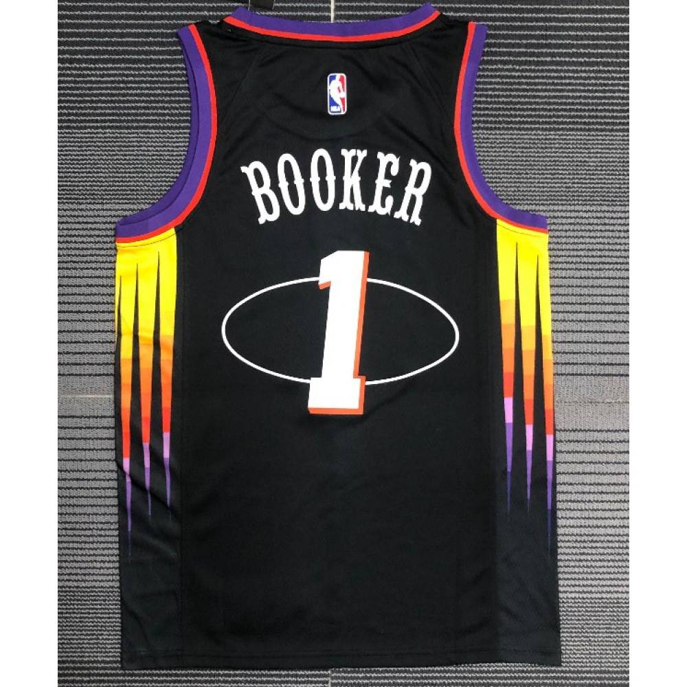 Men's Phoenix Suns Devin Booker #1 Black 2021/22 Swingman NBA Jersey-Mixtape Edition-Pro Kit Vault | Brand New 26/27 Sports Jerseys